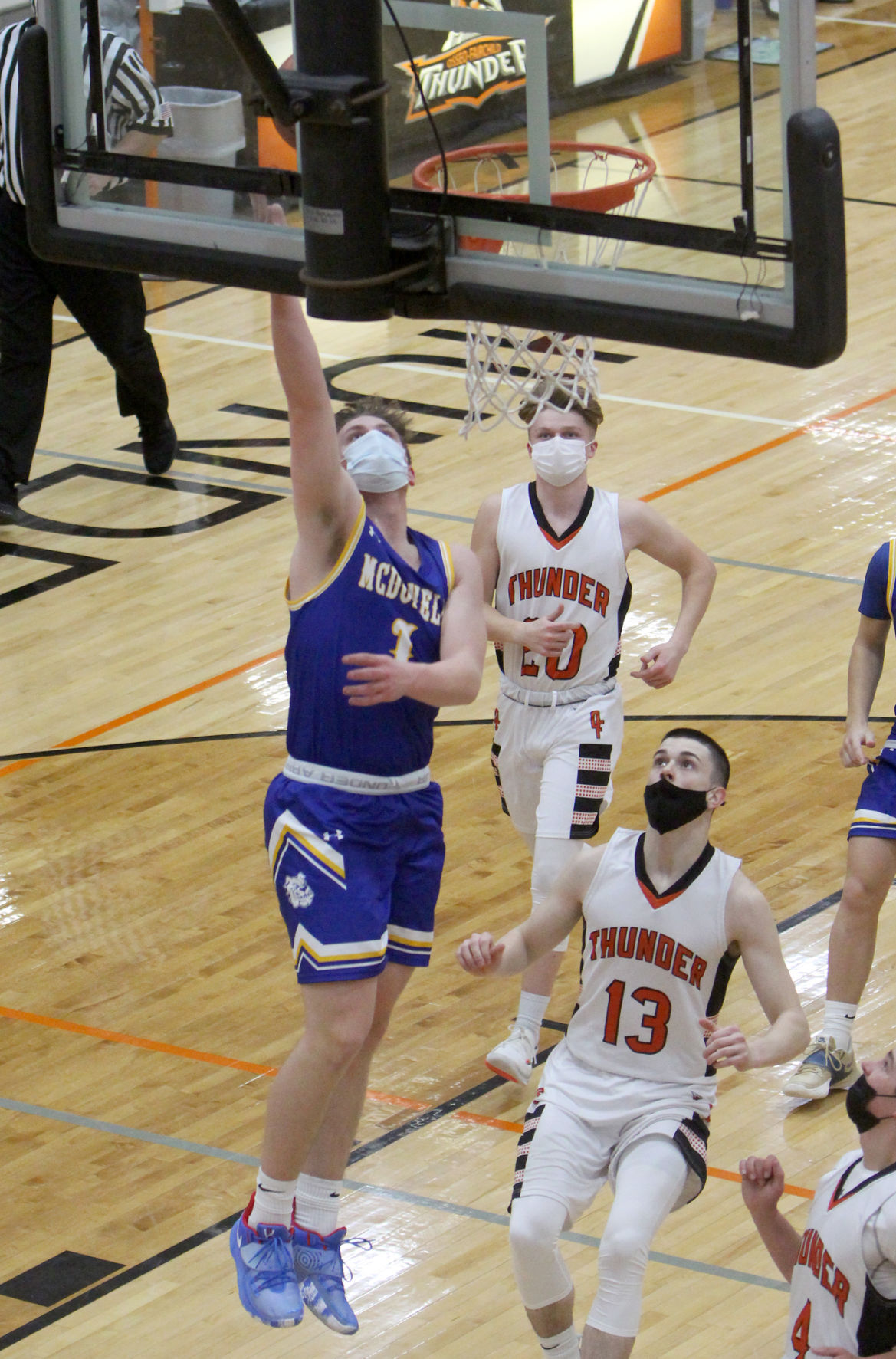 McDonell boys basketball at Osseo-Fairchild 1-11-21